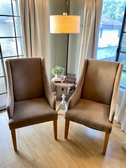 Set of 2 High Back Accent or Dining Chairs