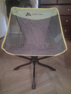 Ozark Trail Compact Camping Chair with 360-Degree Swivel Seat