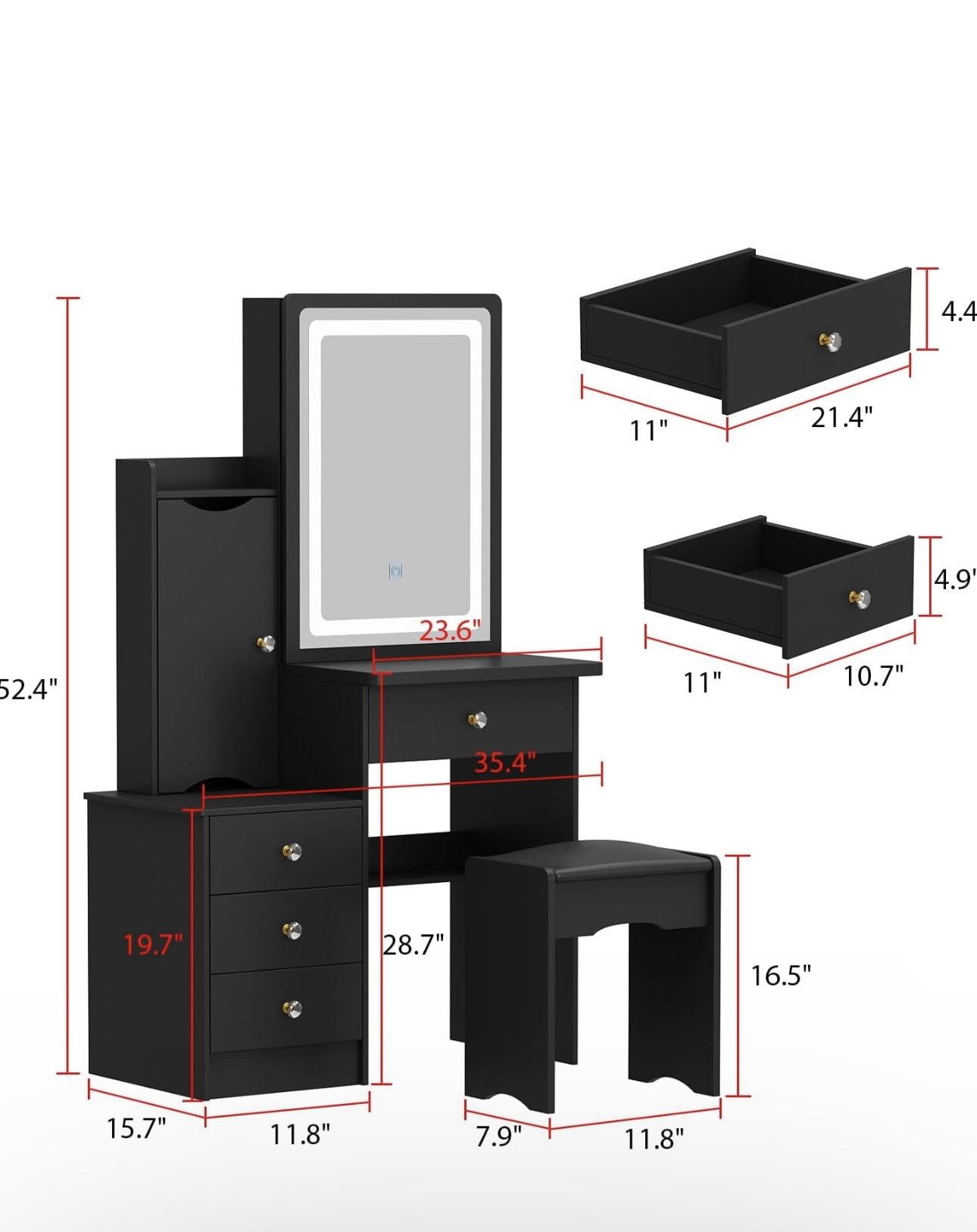 Vanity With Led Mirror