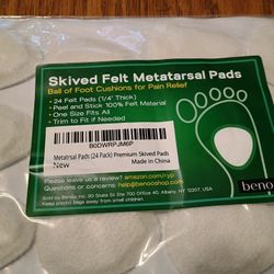 Food Pads Felt Metatarsal 
