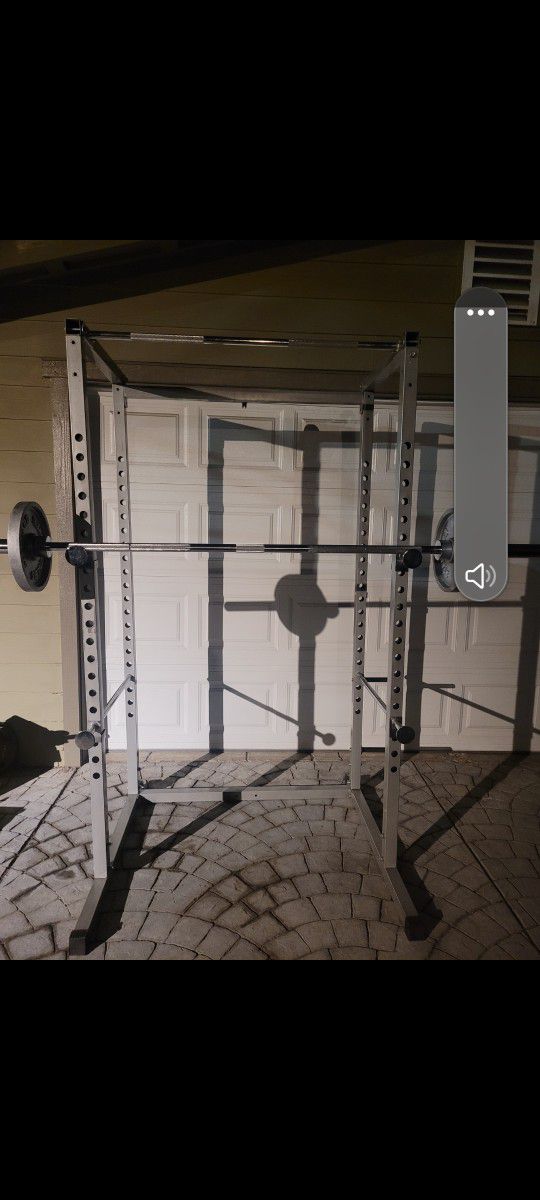 squat  Bench Press Rack n weights