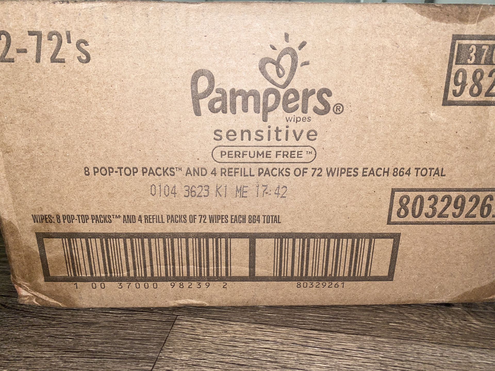 Pampers sensitive wipe refill