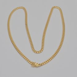 14K Yellow Gold Miami Cuban Link Chain Necklace 26" Box Clasp 56.8 gr
