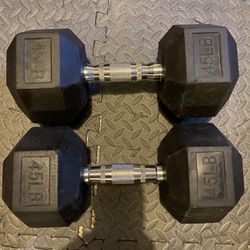 45lb Dumbbell Pair (Great Condition) 