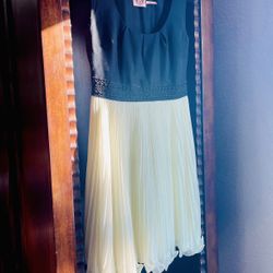 Juicy Couture Black & Ivory Pleated Cocktail Dress -Pick Up Only