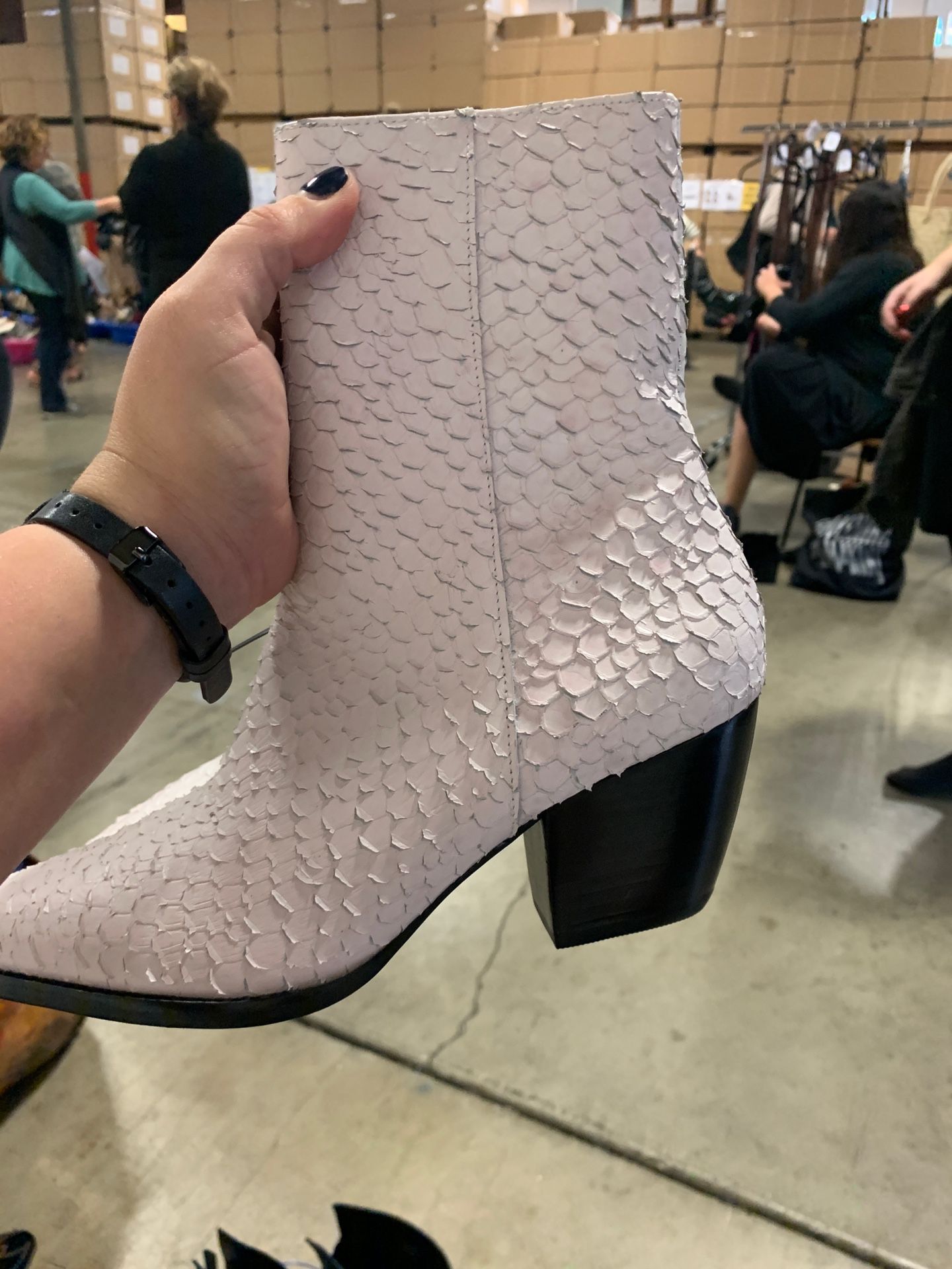 Women’s White Textured Boot