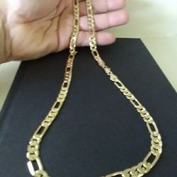 Gold 18k Plated Figaro Necklace Chain