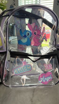 Stitch n Angel Backpack -CLEAR and Large size