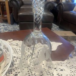 10” Crystal Bell With Etchings