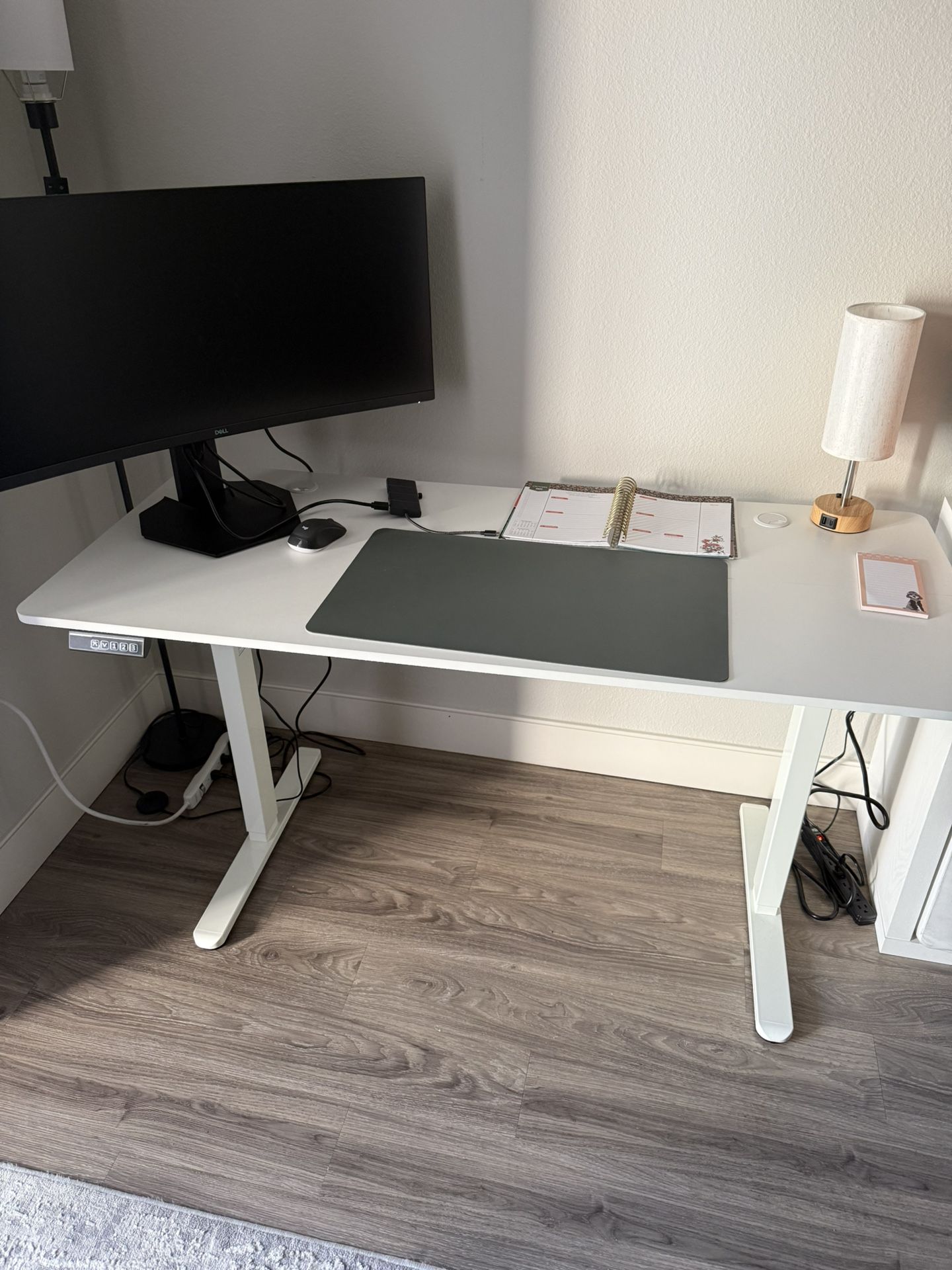 White Sit Stand Desk