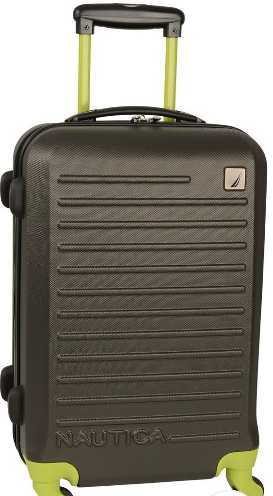 Nautica Ahoy Hardside Expandable 4 Wheeled Luggage Classic Grey, 21"