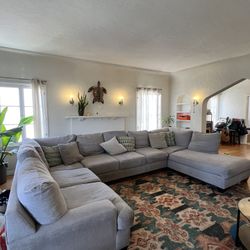 Large Grey Sectional Couch — $400 OBO