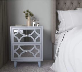 Grey mirrored night Stand