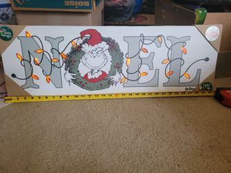 Dr. Seuss Grinch Light-Up NOEL Christmas Sign