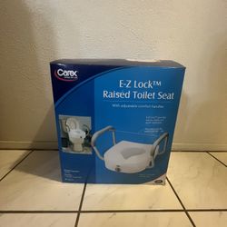 CAREX E-Z LOCK LOCKING RAISED TOILET SEAT New