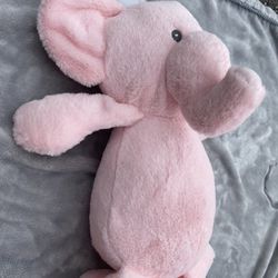 Kelly Baby Pink Elephant Plush Toy 17 Inches Stuffed Rattle Animal Toy