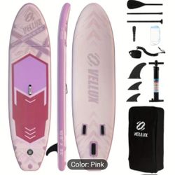 Brand new in box 📦 Pink high weight capacity SUP paddleboard with accessories! 💗