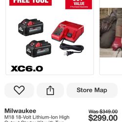 Milwaukee Charger And Batteries