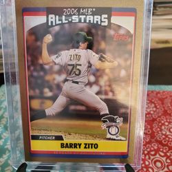 Oakland Atlantics Barry Zito 06 Topps Update All-star Gold Parallel Baseball Card 