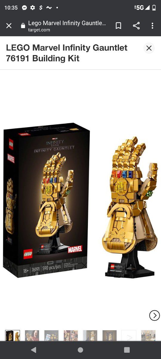 LEGO Marvel Infinity Gauntlet 76191 Building Kit

