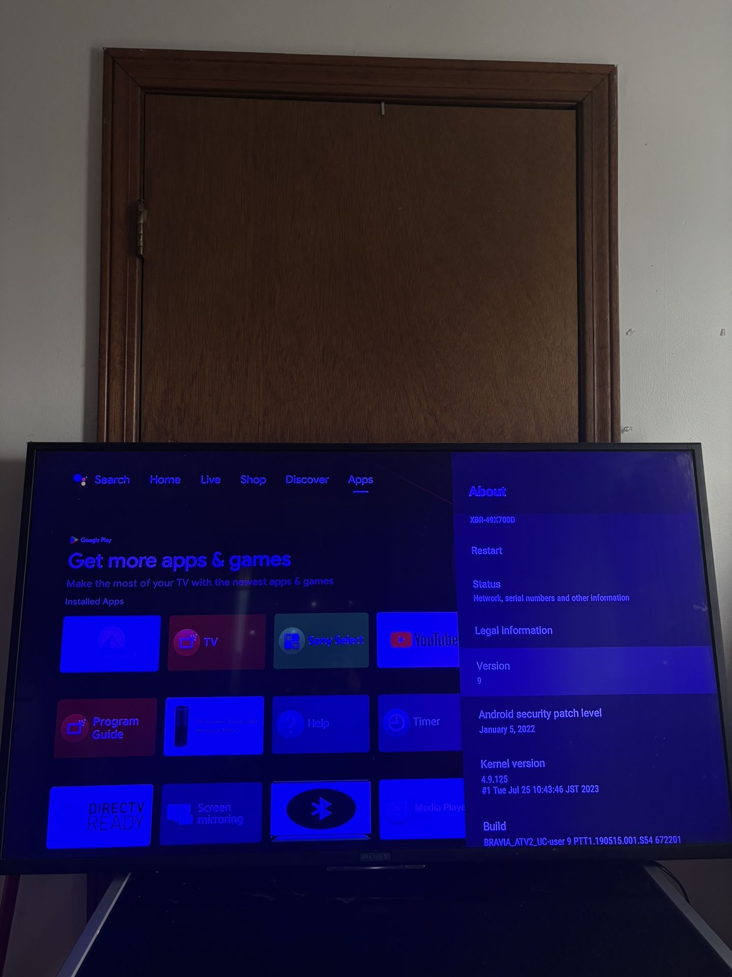 Sony Bravia XBR Tv 49 Inch