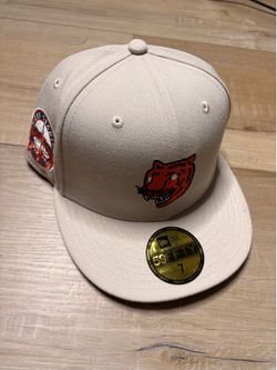 New Era Detroit Tigers Ivory Orange MLB Fitted Cap Hat Size 7
