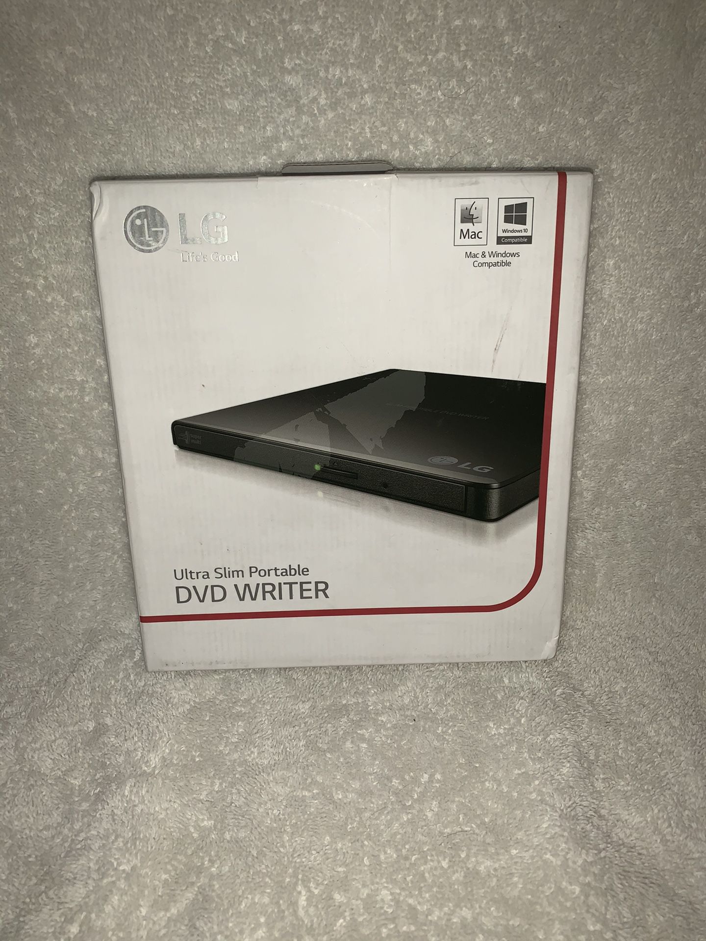 LG ULTRA SLIM PORTABLE DVD WRITER GP65 WINDOWS OR MAC COMPATIBLE