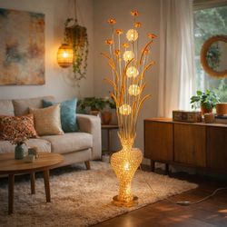 Decorative Lamp with Floral Decor