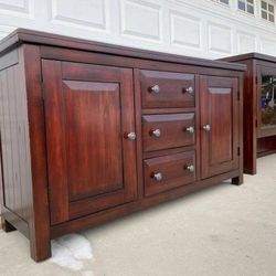 Brand New Hard Wood Matching Hutch Cabinet
