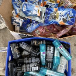 FIRM 25 Shampoo And 25 Conditioners New Rave  Hair Spray  Plus Men/Woman Disposable Razors& 29 dove body soap Great Deal 