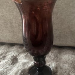 Decorative Amber Glass Vase 🍂