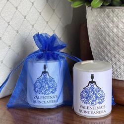ROYAL BLUE Dress QUINCEAÑERA Sweet 15 candle party favors décor gift