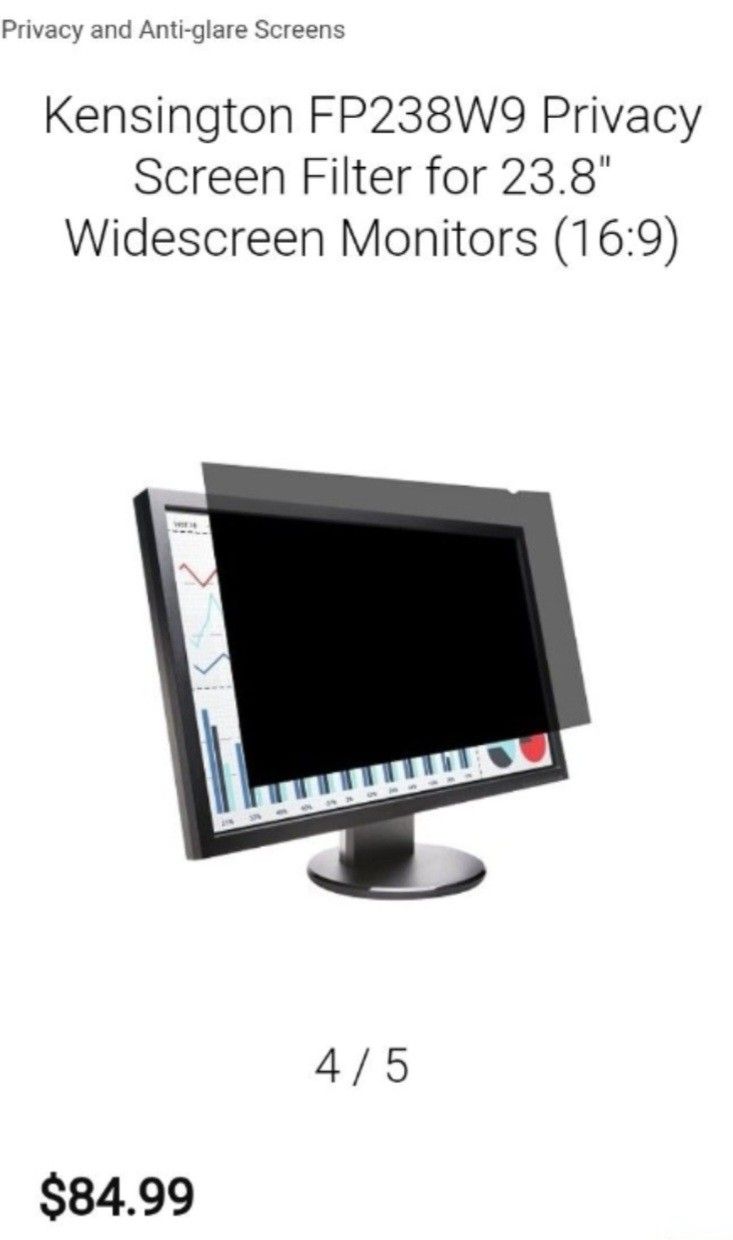 Kensingston 23.8 Inch Privacy Monitor Computer Screen From Dell