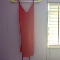 red backless tie dress 