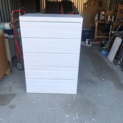 White 5 Drawer Dresser Solid Wood
