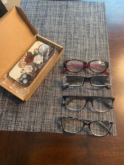 Reading glasses and phone case