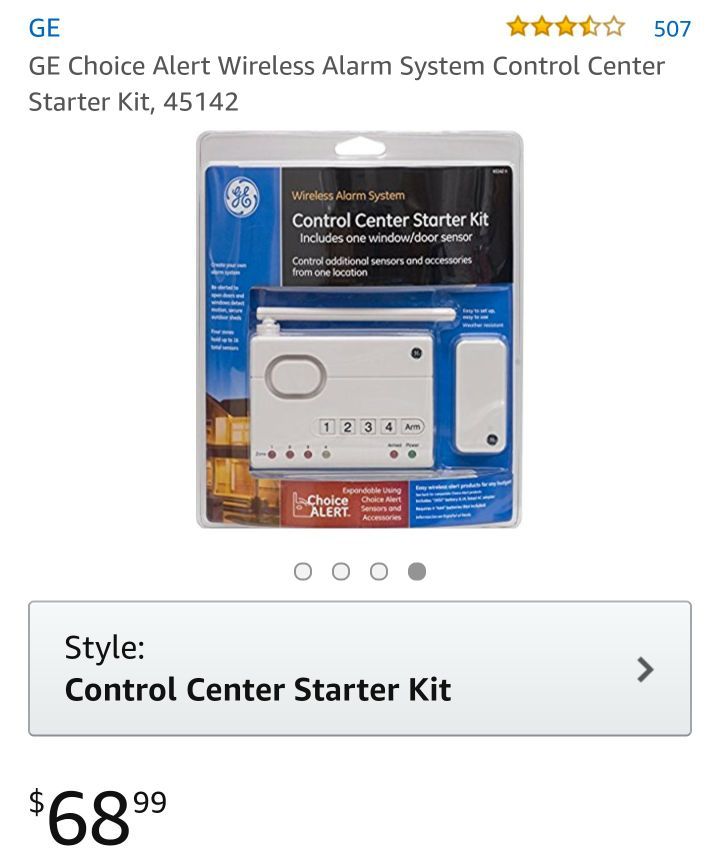 GE Choice alert wireless alarm system control center