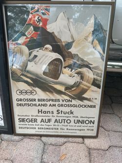 Some framed posters and painting