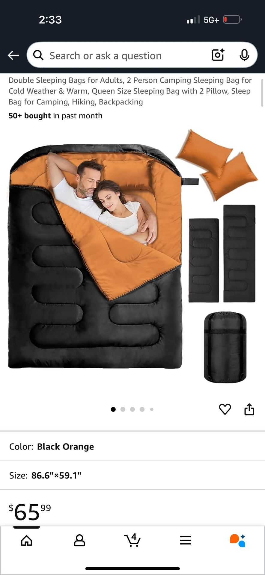Double Sleeping Bag New