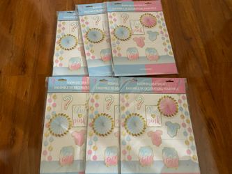 6 Room Decorating Kits Gender Reveal