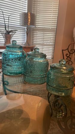 Turquoise canister set