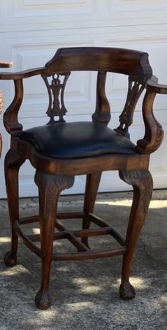 Vintage Wooden Barstool