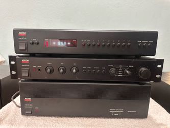 SET ADCOM AUDIO SYSTEM, POWER AMPLIFIER, PREAMP AND TUNER