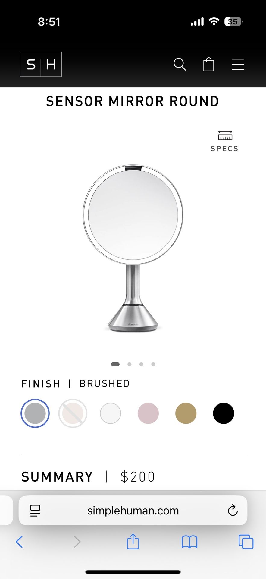 Simple Human Sensor Mirror
