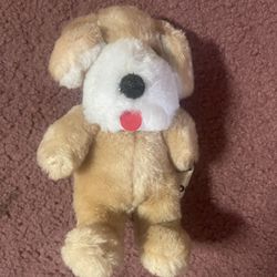 Vintage 1977 Russ Berrie Poochie Puppy Dog Plush Stuffed Animal 7" Rare