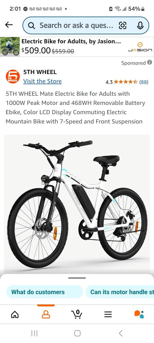 New 5th Wheel E Bike 
