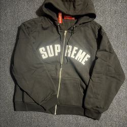 Supreme Text Logo Hoodie Size M