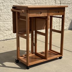 Rolling Car Kitchen Bar Cart Island 