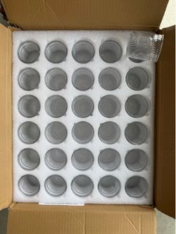 Bulk Set of 30 Embossed Glass Tumblers
