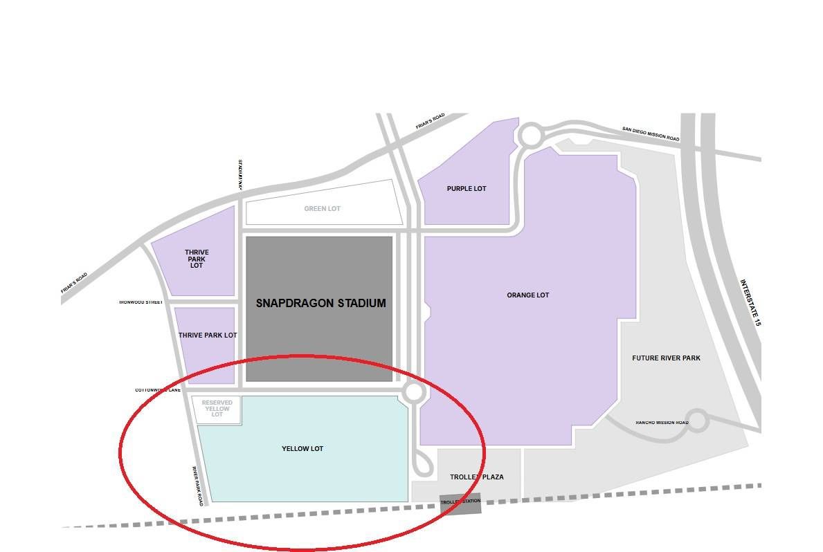 PARKING PASS - Yellow Lot San Diego FC SDFC vs. Houston Dynamo July 5th 7/5